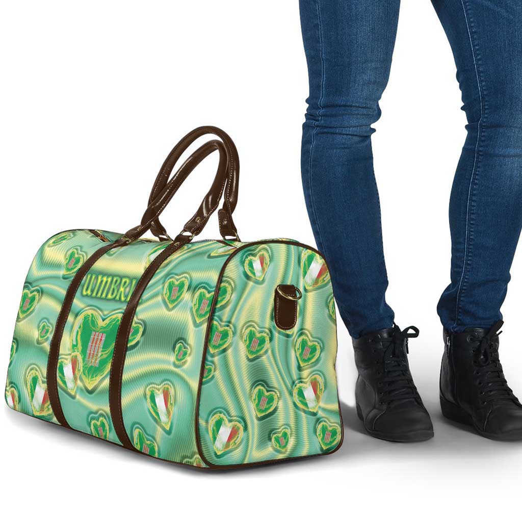 Italy Umbria Travel Bag Flag Emerald Heart Candy