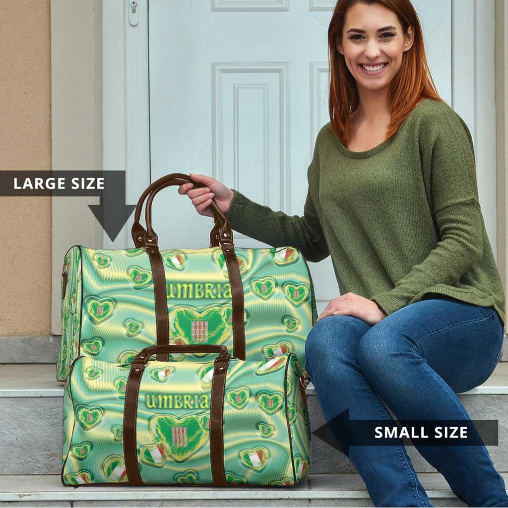 Italy Umbria Travel Bag Flag Emerald Heart Candy