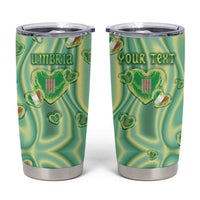 Personalized Italy Umbria Tumbler Cup Flag Emerald Heart Candy