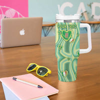 Personalized Italy Umbria Tumbler With Handle Flag Emerald Heart Candy