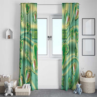 Italy Umbria Window Curtain Flag Emerald Heart Candy