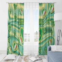 Italy Umbria Window Curtain Flag Emerald Heart Candy