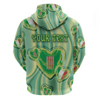 Personalized Italy Umbria Zip Hoodie Flag Emerald Heart Candy
