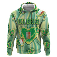 Personalized Italy Umbria Zip Hoodie Flag Emerald Heart Candy