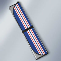Cape Verde Football Auto Sun Shade Monster Blue Shark Striped Style