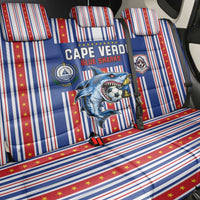 Cape Verde Football Back Car Seat Cover Monster Blue Shark Striped Style