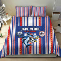 Cape Verde Football Bedding Set Monster Blue Shark Striped Style