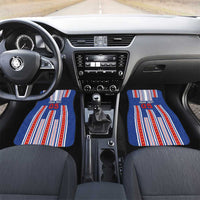 Custom Cape Verde Football Car Mats Monster Blue Shark Striped Style