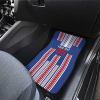 Custom Cape Verde Football Car Mats Monster Blue Shark Striped Style