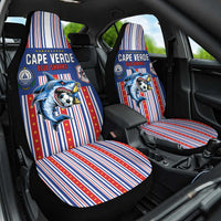 Cape Verde Football Car Seat Cover Monster Blue Shark Striped Style