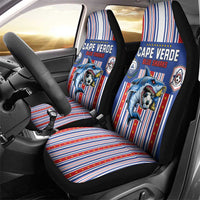 Cape Verde Football Car Seat Cover Monster Blue Shark Striped Style