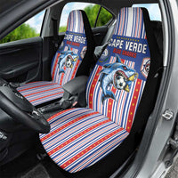 Cape Verde Football Car Seat Cover Monster Blue Shark Striped Style