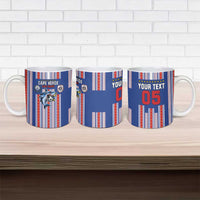 Custom Cape Verde Football Ceramic Mug Monster Blue Shark Striped Style