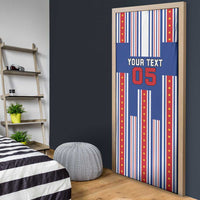 Custom Cape Verde Football Door Cover Monster Blue Shark Striped Style