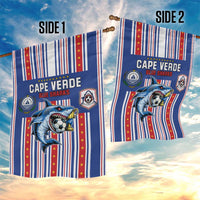 Cape Verde Football Garden Flag Monster Blue Shark Striped Style