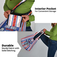 Cape Verde Football Grocery Bag Monster Blue Shark Striped Style