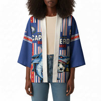 Custom Cape Verde Football Kimono Monster Blue Shark Striped Style