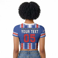 Custom Cape Verde Football Raglan Cropped T shirt Monster Blue Shark Striped Style