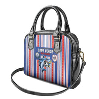 Cape Verde Football Shoulder Handbag Monster Blue Shark Striped Style