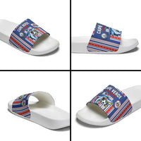 Cape Verde Football Slide Sandals Monster Blue Shark Striped Style