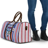 Cape Verde Football Travel Bag Monster Blue Shark Striped Style