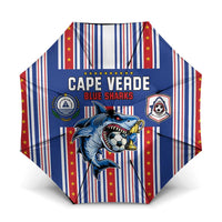 Cape Verde Football Umbrella Monster Blue Shark Striped Style