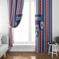 Cape Verde Football Window Curtain Monster Blue Shark Striped Style