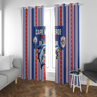 Cape Verde Football Window Curtain Monster Blue Shark Striped Style