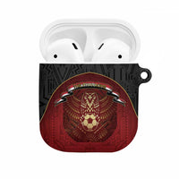 Egypt Football AirPods Case Tribal Eagle With Ancient Egyptian Patterns
