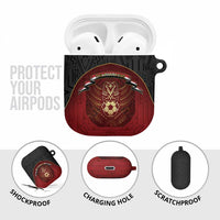 Egypt Football AirPods Case Tribal Eagle With Ancient Egyptian Patterns