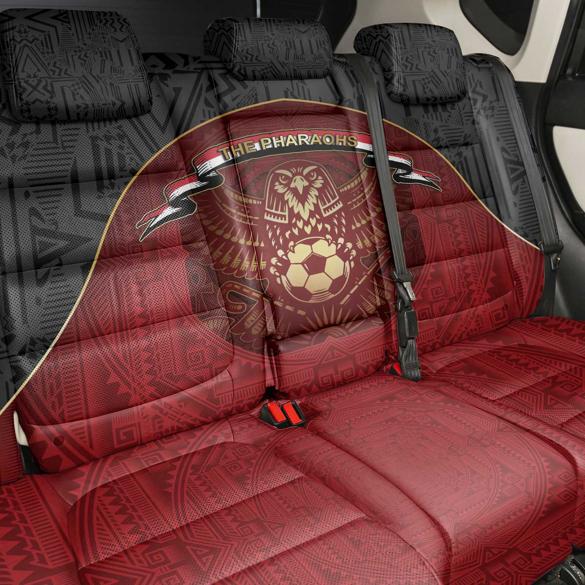 Egypt Football Back Car Seat Cover Tribal Eagle With Ancient Egyptian Patterns