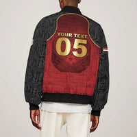 Custom Egypt Football Bomber Jacket Tribal Eagle With Ancient Egyptian Patterns
