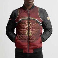 Custom Egypt Football Bomber Puffer Jacket Tribal Eagle With Ancient Egyptian Patterns