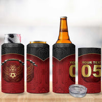 Custom Egypt Football 4 in 1 Can Cooler Tumbler Tribal Eagle With Ancient Egyptian Patterns