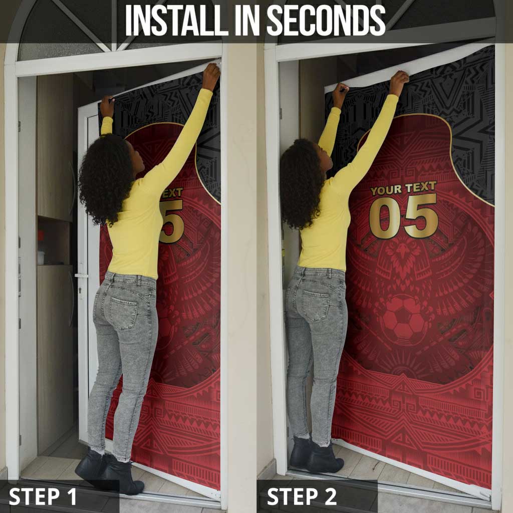 Custom Egypt Football Door Cover Tribal Eagle With Ancient Egyptian Patterns