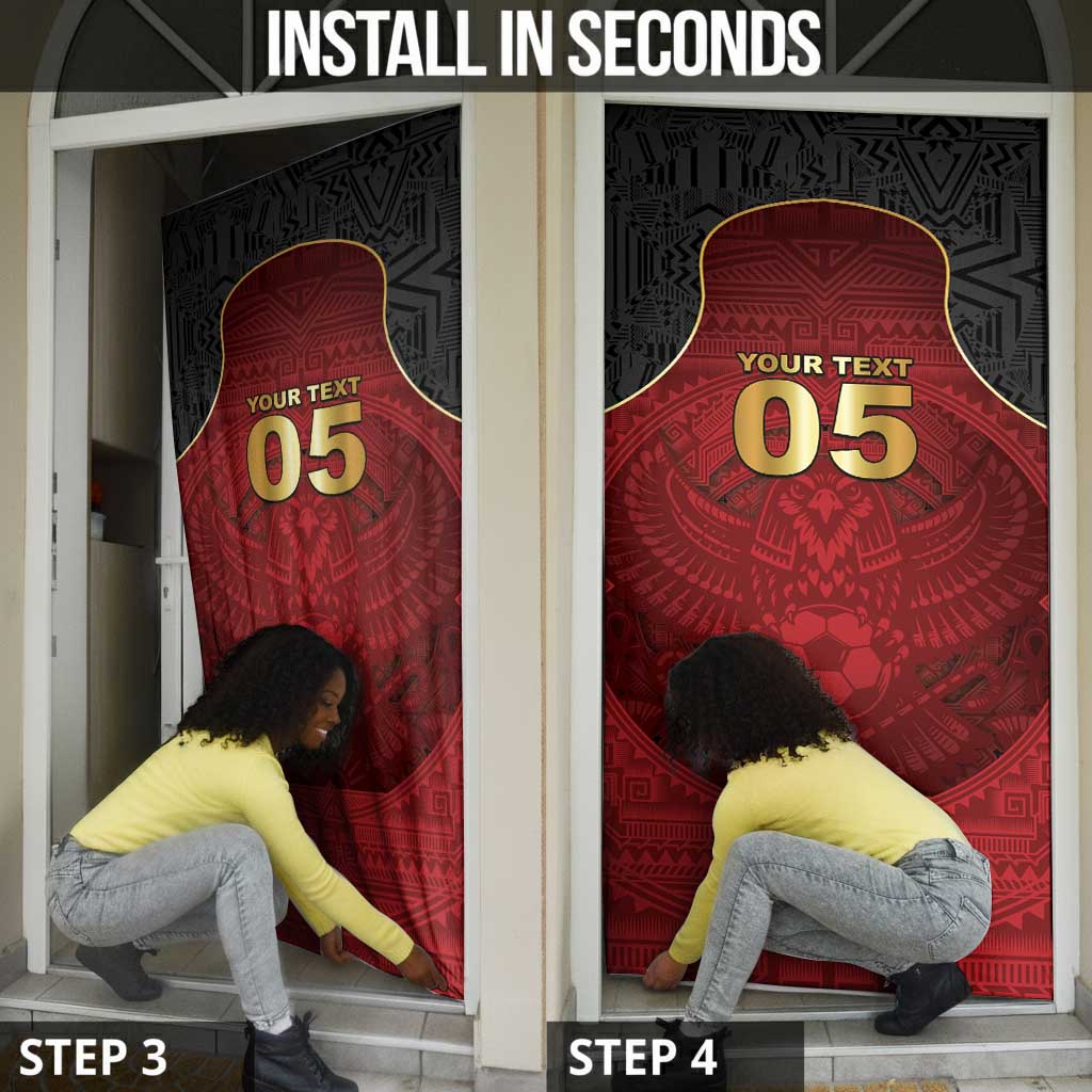 Custom Egypt Football Door Cover Tribal Eagle With Ancient Egyptian Patterns