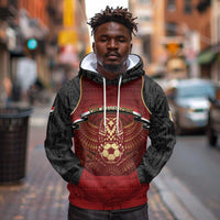 Custom Egypt Football Hoodie Tribal Eagle With Ancient Egyptian Patterns