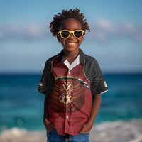 Custom Egypt Football Kid Hawaiian Shirt Tribal Eagle With Ancient Egyptian Patterns