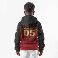 Custom Egypt Football Kid Hoodie Tribal Eagle With Ancient Egyptian Patterns