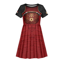 Custom Egypt Football Kid Short Sleeve Dress Tribal Eagle With Ancient Egyptian Patterns