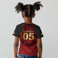Custom Egypt Football Kid T shirt Tribal Eagle With Ancient Egyptian Patterns