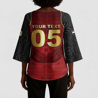 Custom Egypt Football Kimono Sleeve Blouse Tribal Eagle With Ancient Egyptian Patterns