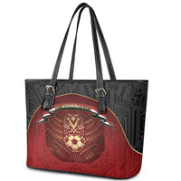 Egypt Football Leather Tote Bag Tribal Eagle With Ancient Egyptian Patterns