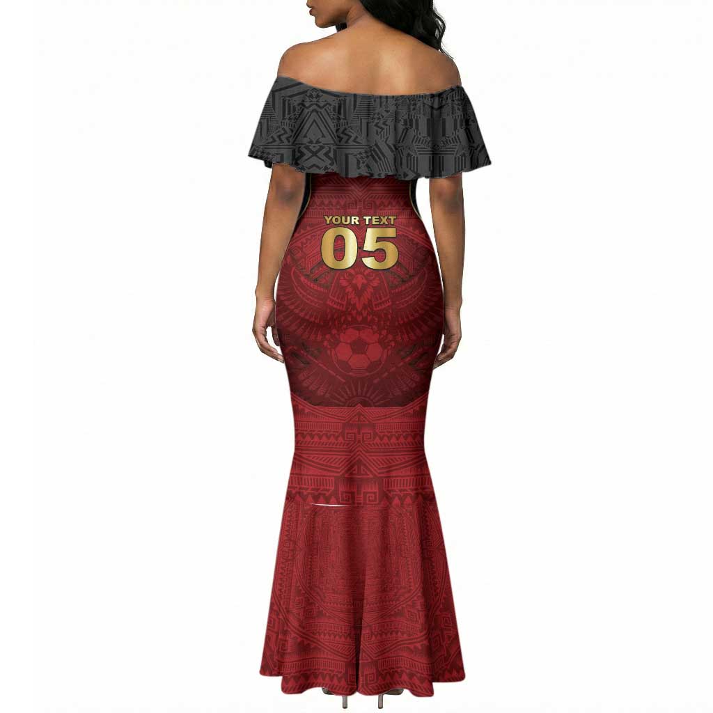 Custom Egypt Football Mermaid Dress Tribal Eagle With Ancient Egyptian Patterns