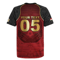 Custom Egypt Football Rugby Jersey Tribal Eagle With Ancient Egyptian Patterns