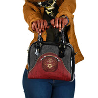 Egypt Football Shoulder Handbag Tribal Eagle With Ancient Egyptian Patterns