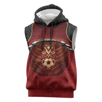 Custom Egypt Football Sleeveless Hoodie Tribal Eagle With Ancient Egyptian Patterns