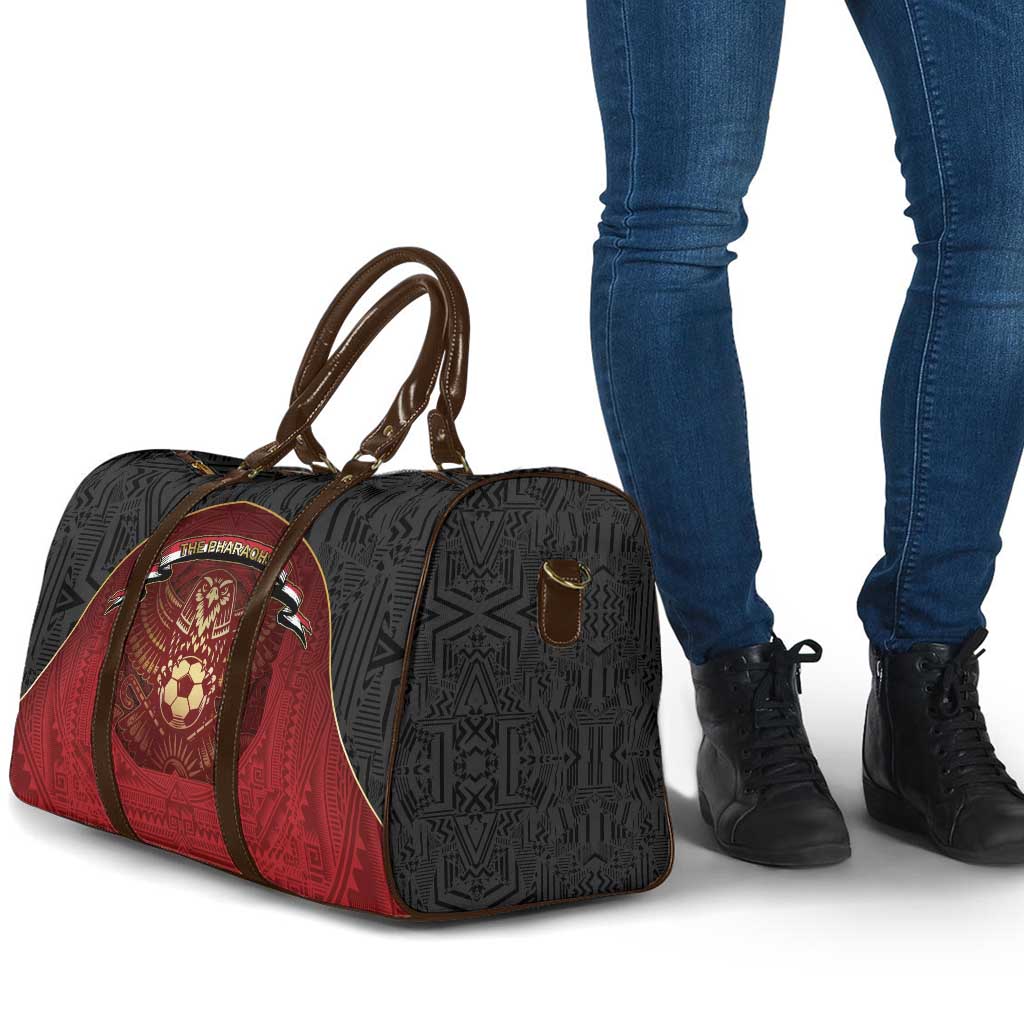 Egypt Football Travel Bag Tribal Eagle With Ancient Egyptian Patterns