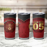 Custom Egypt Football Tumbler Cup Tribal Eagle With Ancient Egyptian Patterns