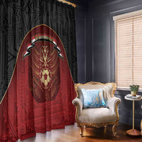 Egypt Football Window Curtain Tribal Eagle With Ancient Egyptian Patterns